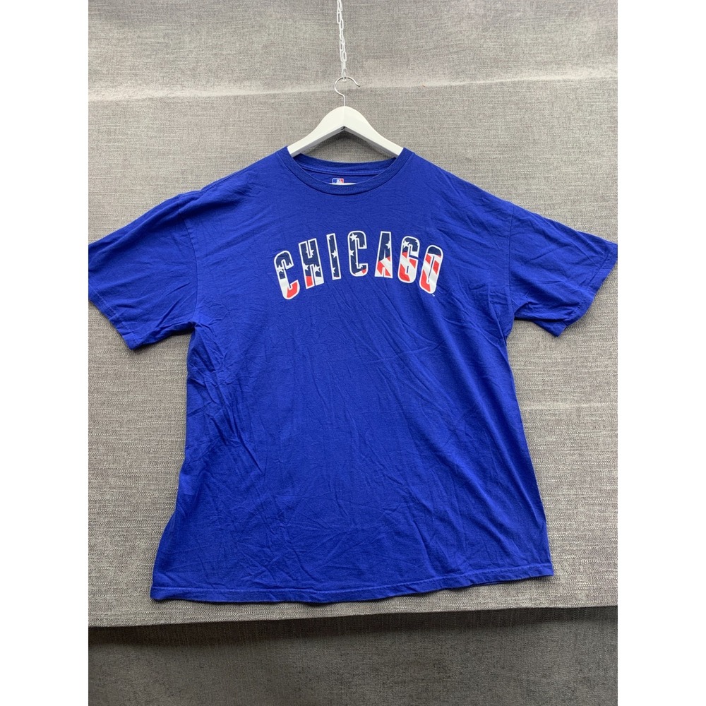 Chicago Cubs T-Shirt Mens 2XL Royal Blue MLB Genuine Merchandise Cotton Pullover